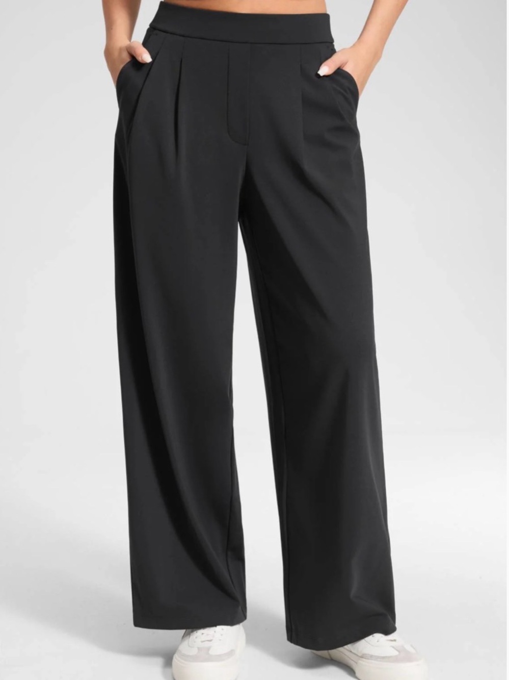 CRZ YOGA Black Wide-Leg Women's Pants
